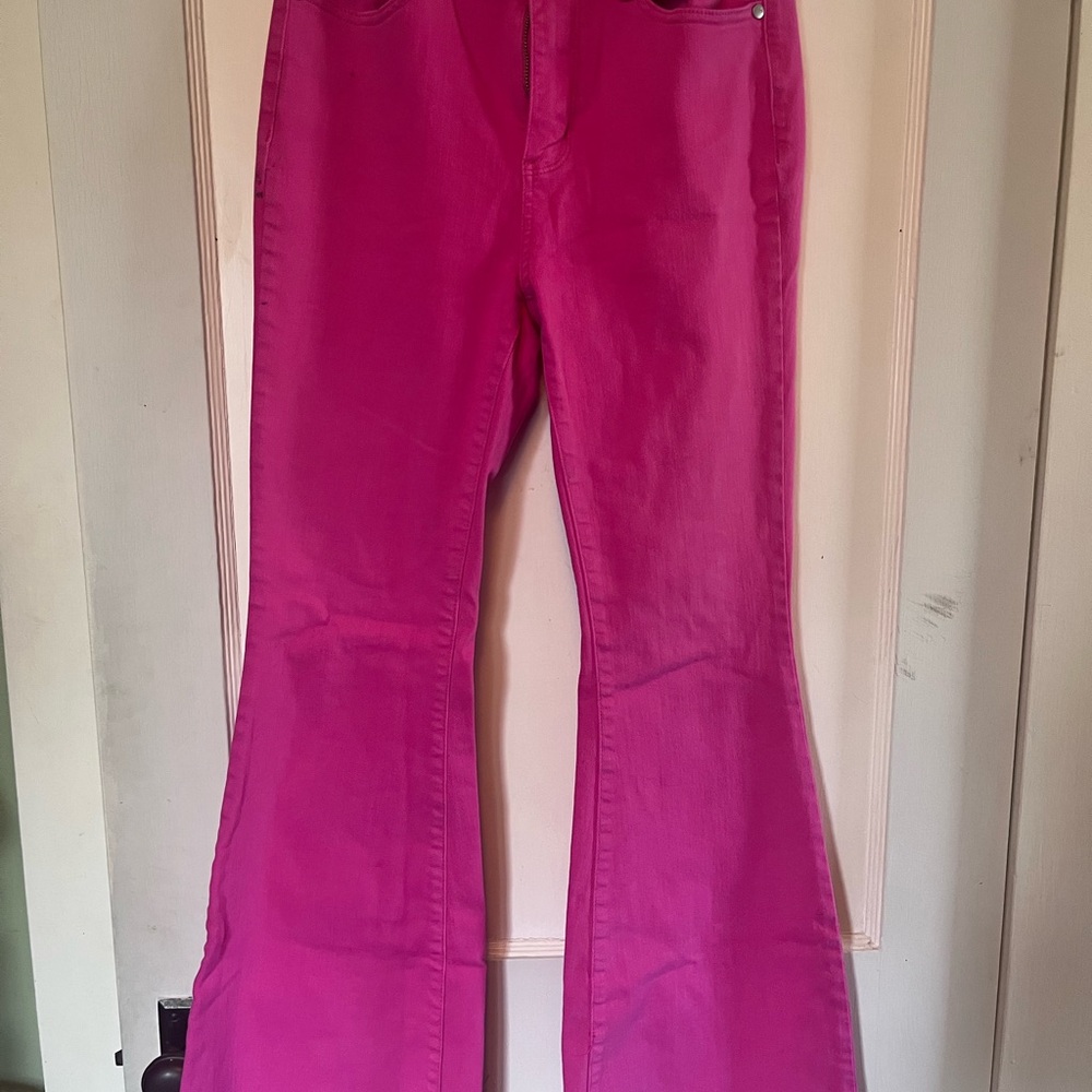Judy Blue Pink Denim Flares